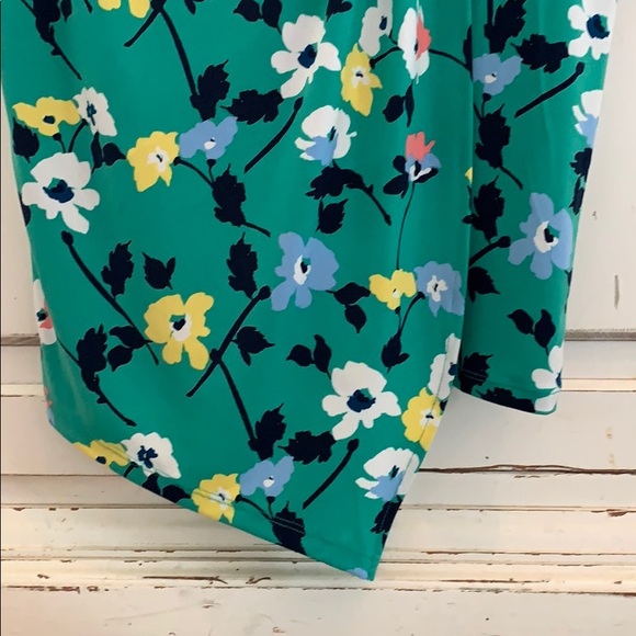 Faux wrap floral dress with asymmetric hemline - Picture 4 of 6